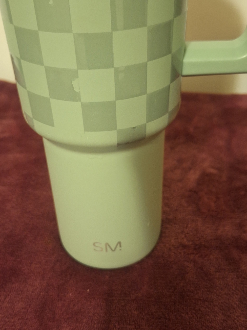 SM Mint Green Checkered Insulated Tumbler - Picture 4 of 9